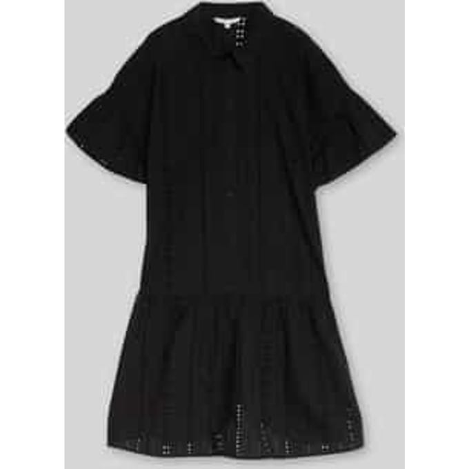Tom Tailor Denim - Mini-jurk met borduursel - Maat M - deep black
