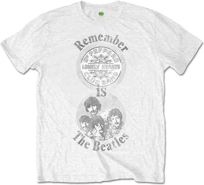 The Beatles - Remember Heren T-shirt - S - Wit