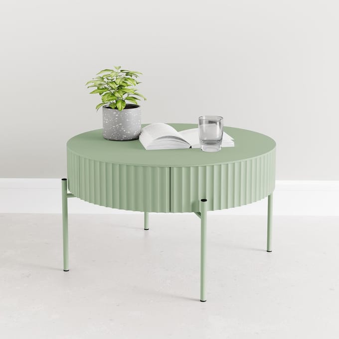 Salontafel Rill rond Ø60 cm mintgroen [en.casa]