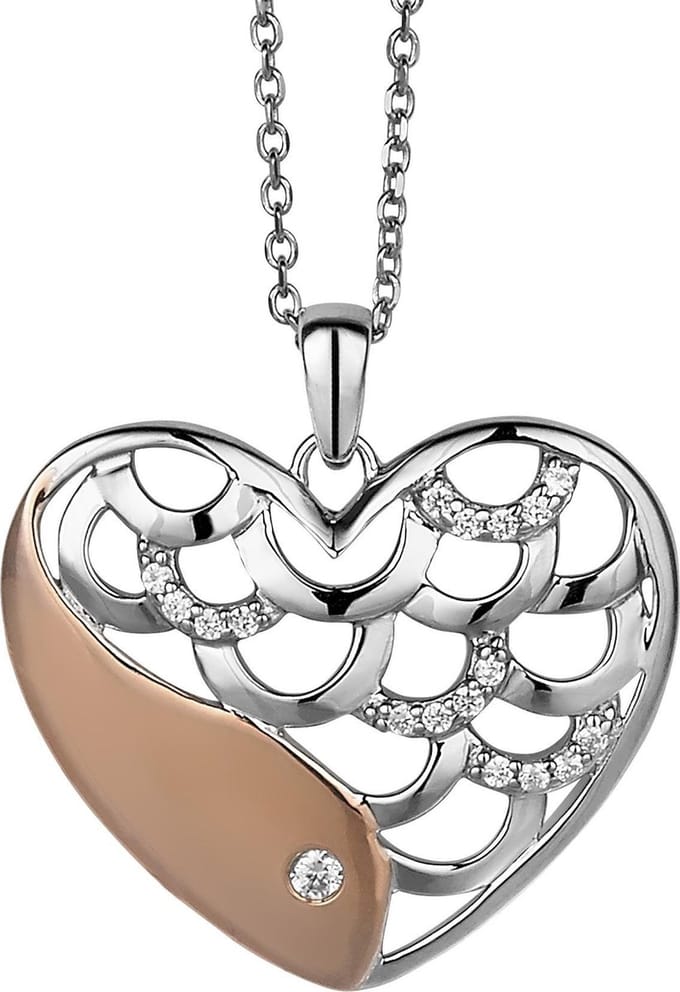 Orphelia Hanger + Ketting Hart Rose Zirconium ZH-4797