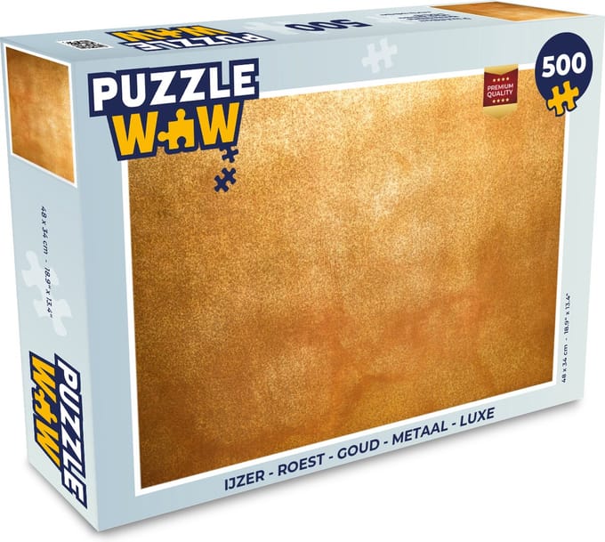 Puzzel IJzer - Roest print - Goud - Metaal - Luxe - Legpuzzel - Puzzel 500 stukjes