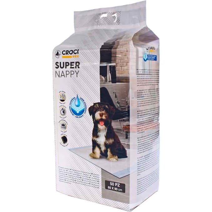 2x50 Stuks Croci Puppypads Super Nappy 90x60cm, Hond