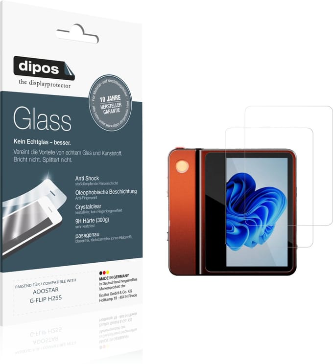 dipos – 2x Pantserfolie geschikt voor AOOSTAR G-FLIP H255 | 9H Screenprotector