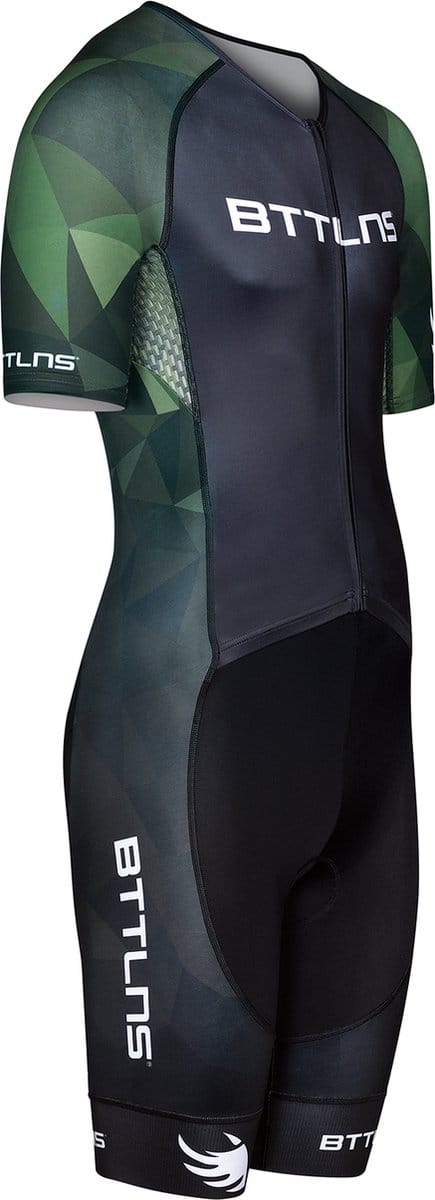 BTTLNS trisuit - triathlon pak - trisuit korte mouw heren - Typhon 2.0 SE - groen - S