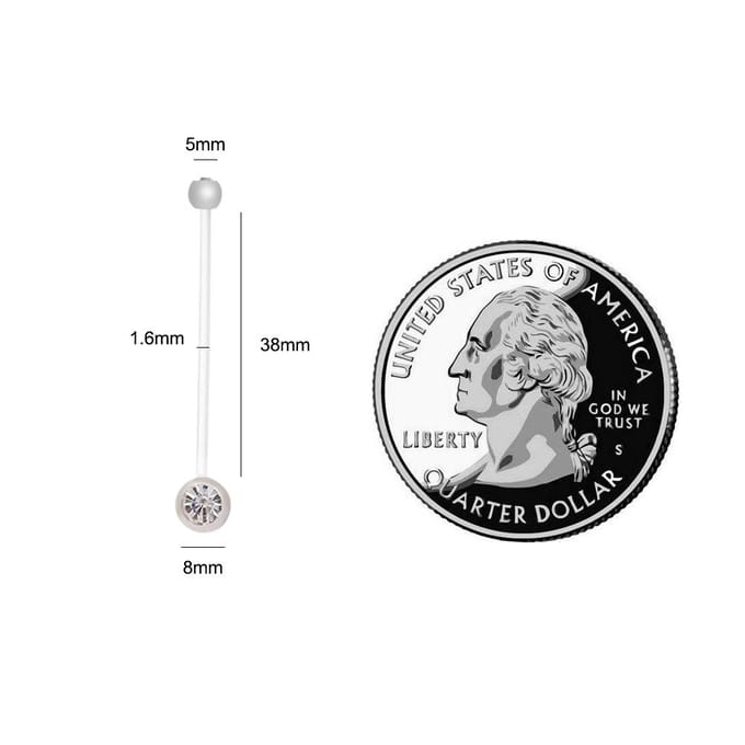 10PCS Navel Navel Ring Zwangerschap Moederschap Flexibele Transparante Lange Buik veelkleurig