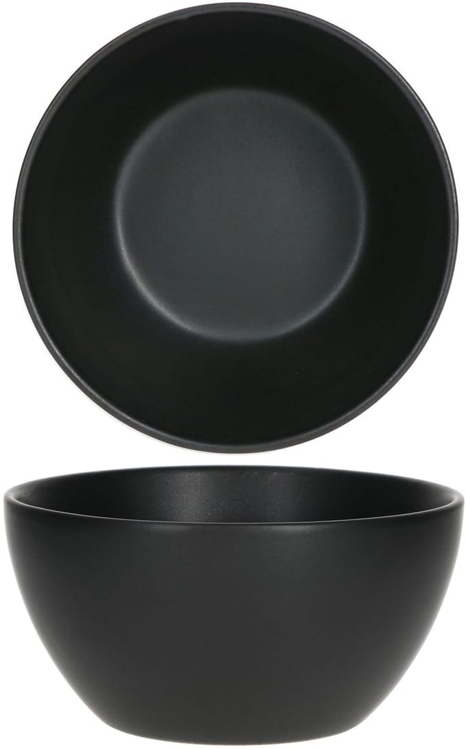 Set van 4 graankommen Nero Bianco 400 ml wit & zwart