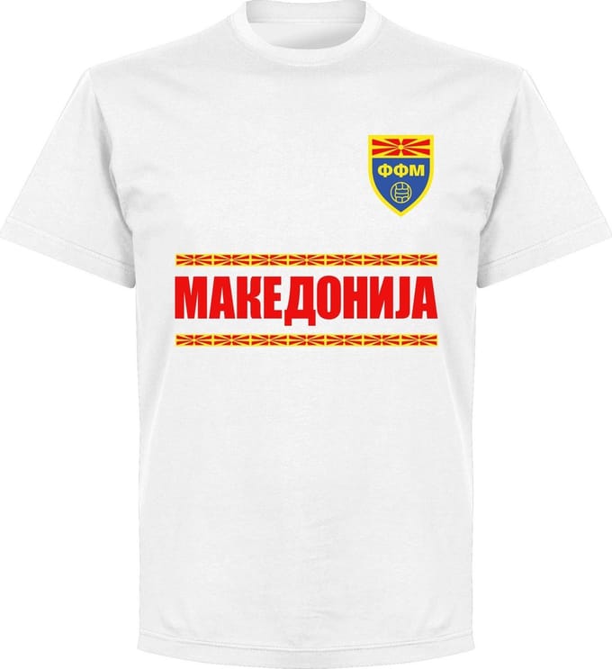 Macedonie Team T-Shirt - Wit - S