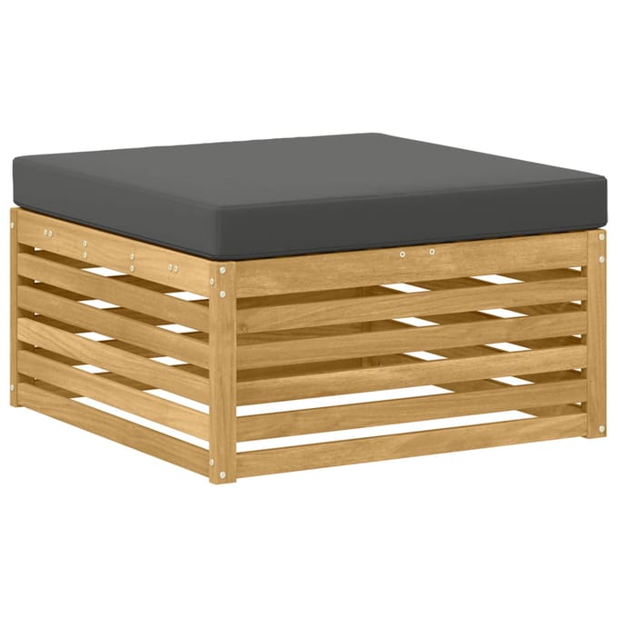 vidaXL - Buiten - bank - set - 9 - st - Wit - en - antracietkleurig - Polyester