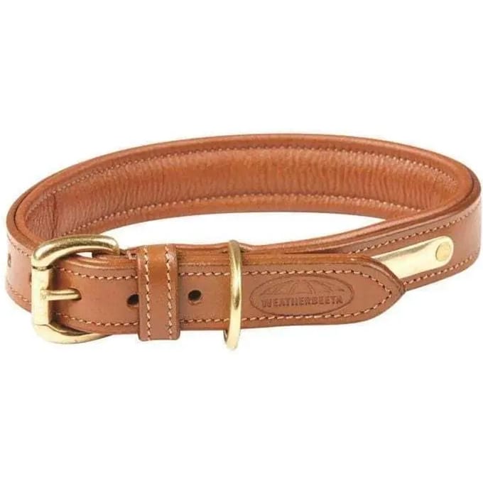 Gevoerde leren halsband Weatherbeeta