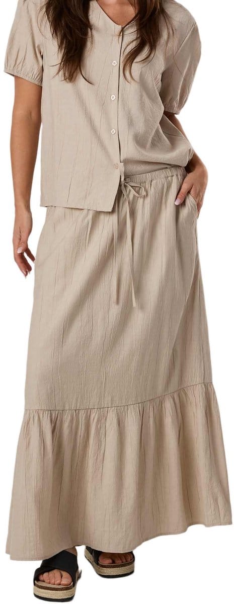Seaside Savannah Crinkle Lange Rok – Rok voor dames – Maat 40