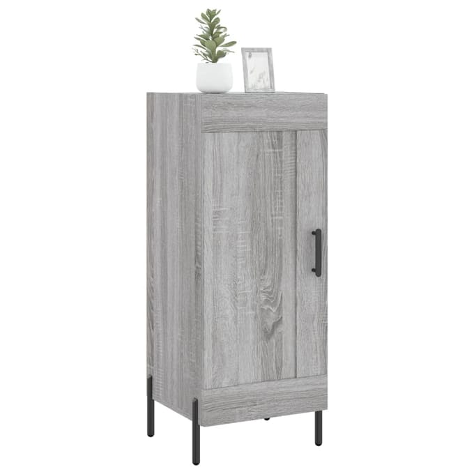 vidaXL - Dressoir - 34,5x34x90 - cm - bewerkt - hout - grijs - sonoma - eikenkleurig