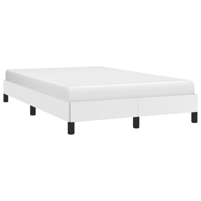 vidaXL - Bedframe - kunstleer - wit - 120x200 - cm