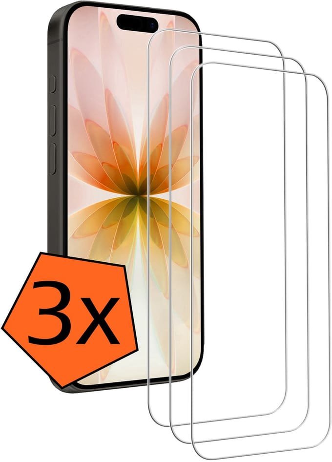 Screenprotector - 3 Stuks - Geschikt voor Apple iPhone 17 - Volledige Dekking - Gehard Glas - Beschermglas - Tempered Glass - Screen Protector