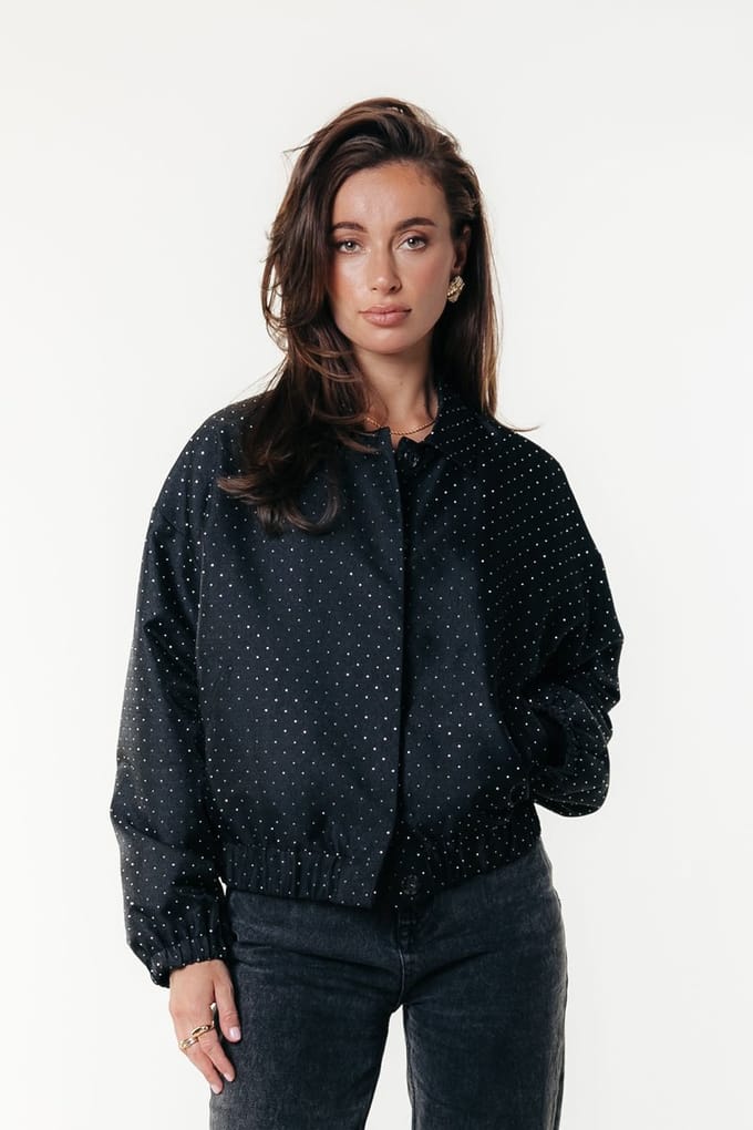 Colourful Rebel - Bente Studded Bomber Jacket - Dames - Bomber jassen