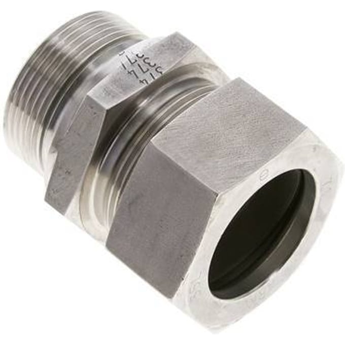 35L & M42x2 RVS Rechte Snijringkoppeling Buitendraad 160bar FKM ISO 8434-1