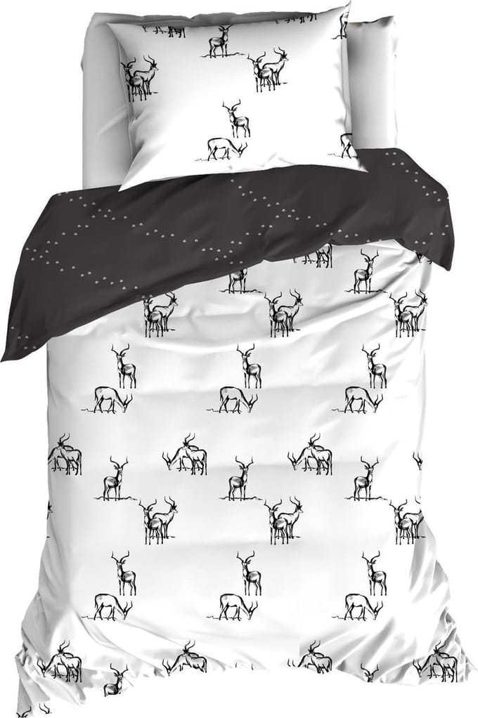 De Witte Lietaer Dekbedovertrek Antilope - Eenpersoons - 140 x 200/220 cm - Grijs