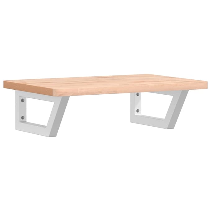 vidaXL - Badkamer - wandschap - staal - en - massief - beukenhout