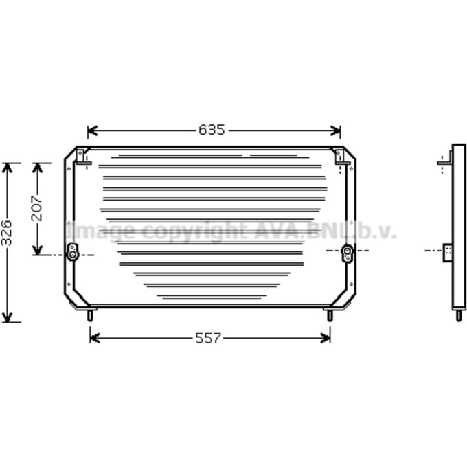 Condensator, airconditioning AVA COOLING TO5202