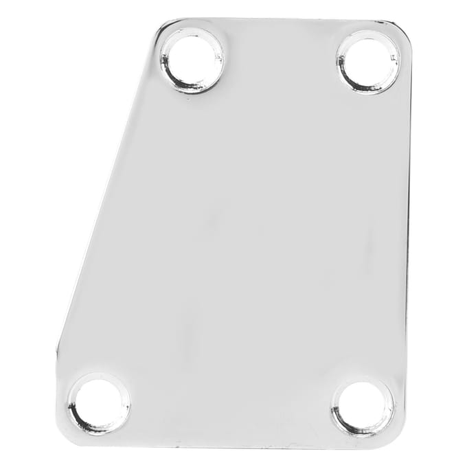 Gitaarhalsplaat 4?IJzeren Vervangingsonderdelen met Gat en Trapeziumvormige Bevestiging met 4 Schroeven voor Jazz Bass white