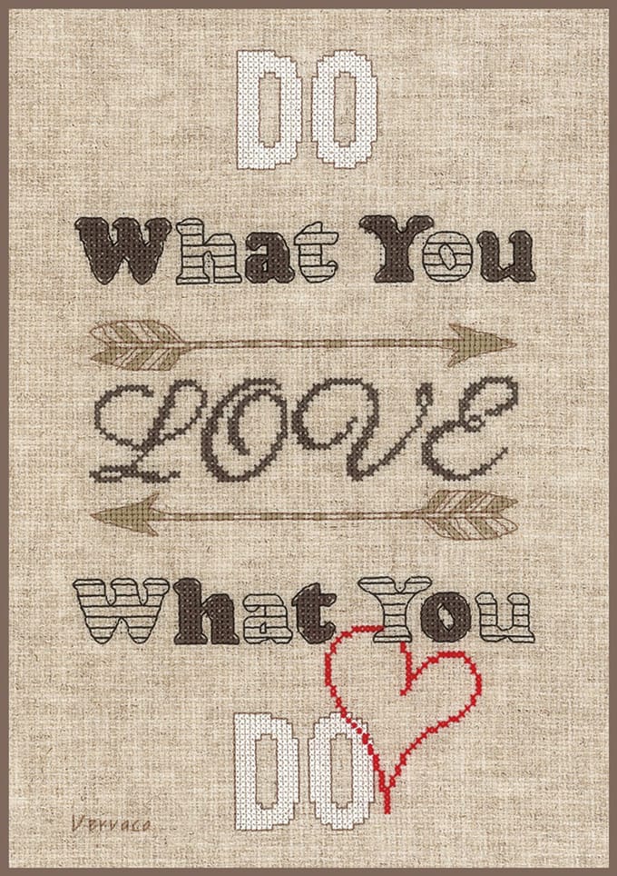 Telpakket kit Do what you love - Vervaco - PN-0158480