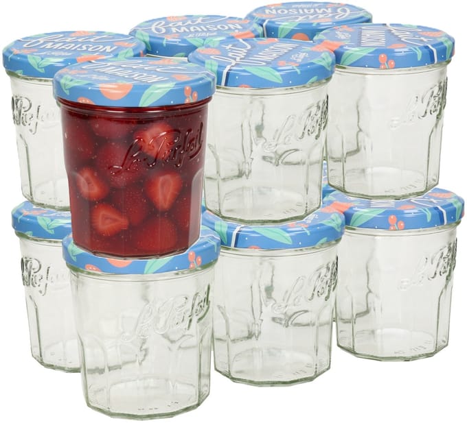Le Parfait Bewaarpot/voorraadpot - 12x stuks - met schroefdeksel - 324 ml