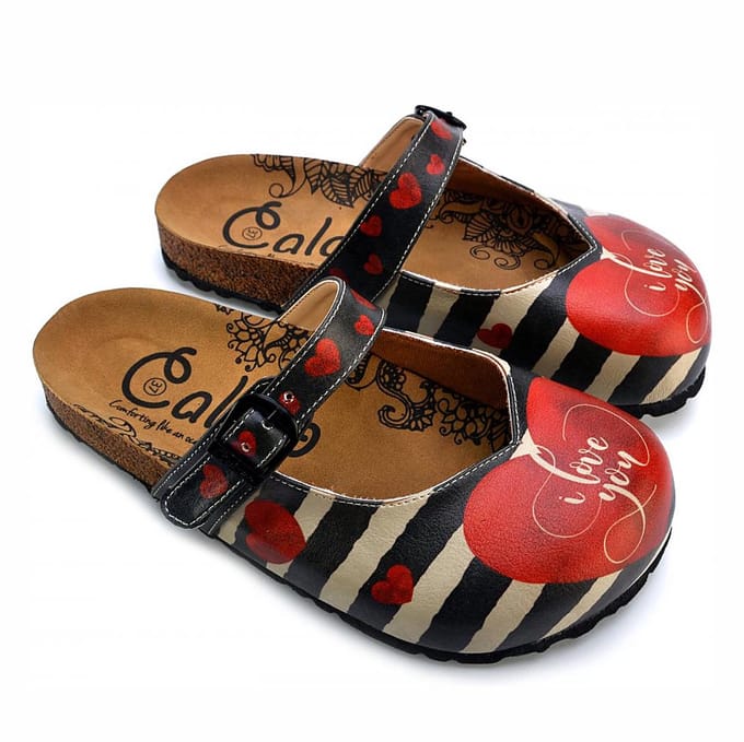 GOBY - I Love You - Clogs - Slippers - Hoge kwaliteit - Handmade - Maat 35