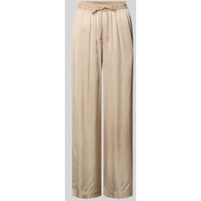 Regular fit wide leg broek van zuivere viscose model 'TALIA'
