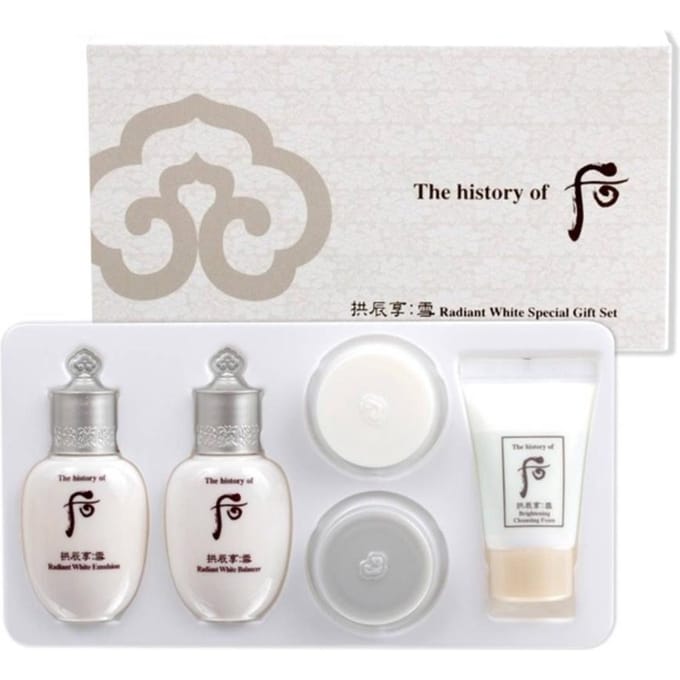 The History Of Whoo Radiant White 5pcs  Special Gift Set + RANDOM GIFT gray