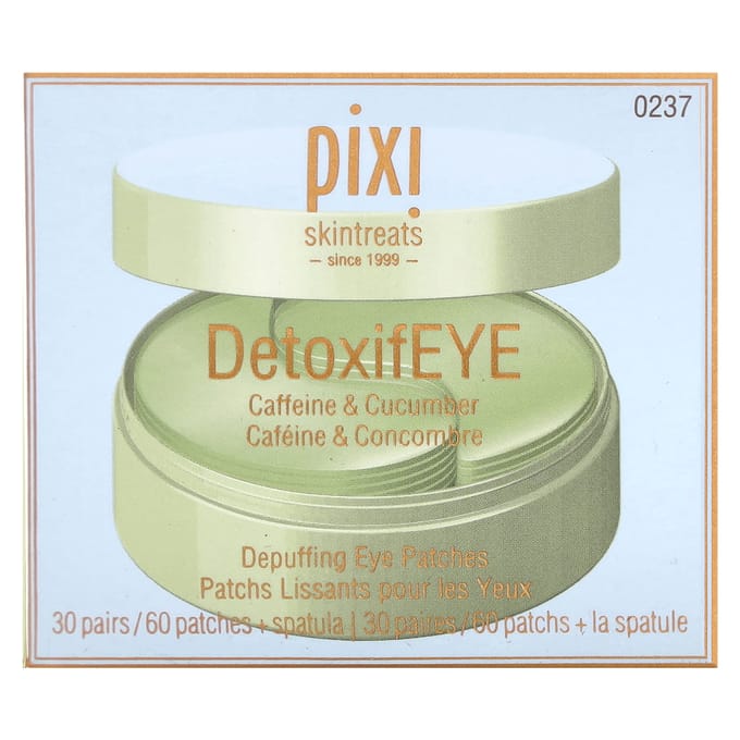 Pixi Beauty, Skintreats, DetoxifEye, Patchs décongestionnants pour les yeux, 30 paires + cuillères beige