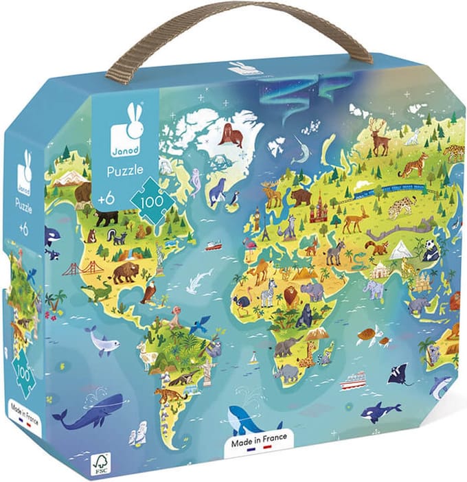 Janod - Puzzel - De wereld