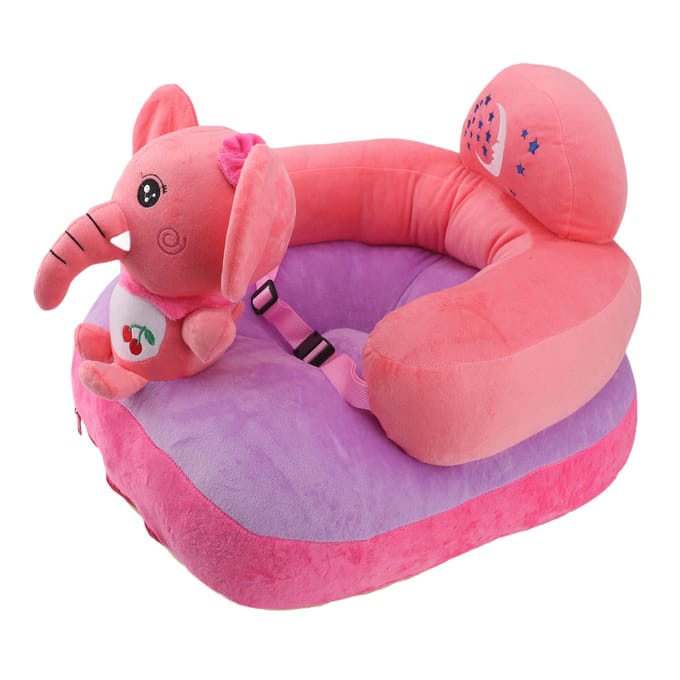Siège de soutien pour bébé en peluche, réglable et stable, pour apprendre à s'asseoir à la maison pink