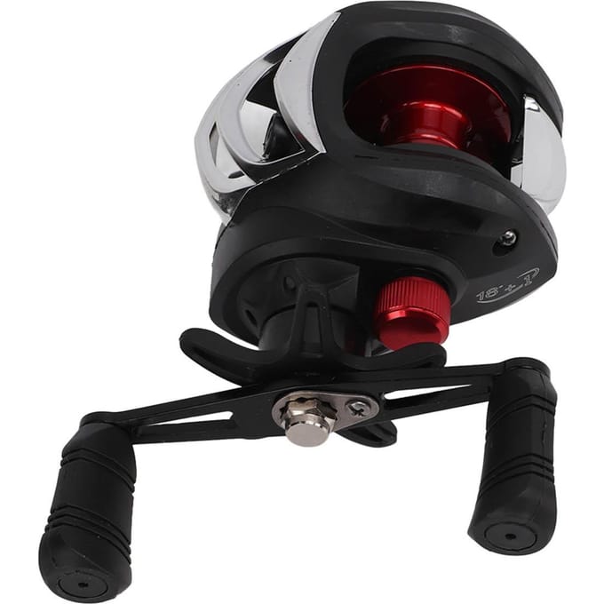 7.2:1 High Speed Baitcasting Reel Lichtgewicht 18+1BB Magnetische Rem Viswiel(Linkerhand ) black