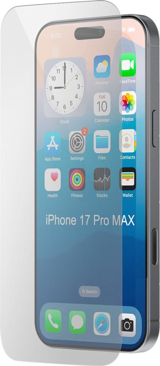 Mobiparts Screenprotector geschikt voor Apple iPhone 16 Pro Max Apple iPhone 17 Pro Max Apple iPhone 18 Pro Max - Gehard Glas - Anti-bacterieel -