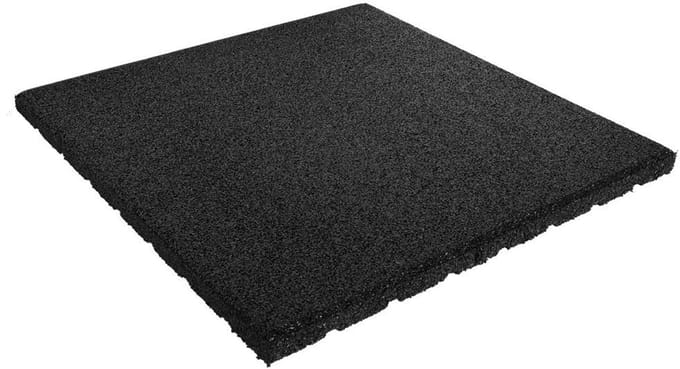 Rubber tegels 25 mm - 1 m² (4 tegels van 50 x 50 cm) - Zwart
