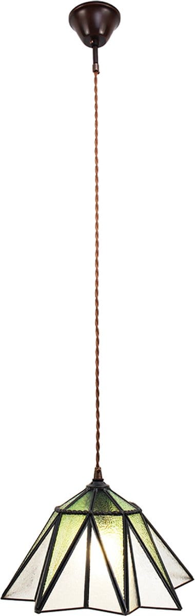 Lumilamp Hanglamp Tiffany Ø 31x107 cm Groen Glas
