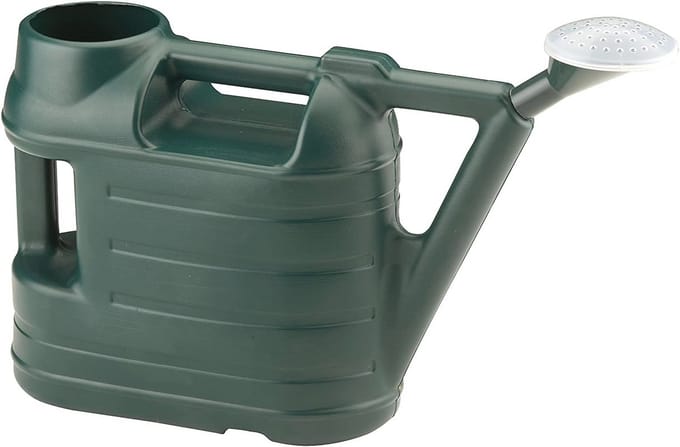 Groene tuin gieter met sproeierroos - 6,5 liter voor lichte bewatering
