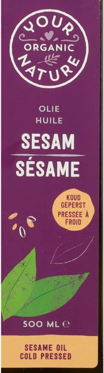 Sesamolie Your Organic Nature - Fles 500 ml - Biologisch