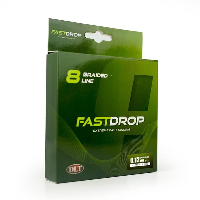 DLT FastDrop 8-Braid - Sinking - 200m - 0.12mm - Yellow - 9kg
