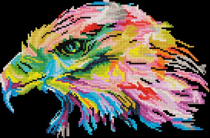 Diamond Dotz Simply Dotz Diamond SD4.412 Eagle Eye Art Kit 42x27cm