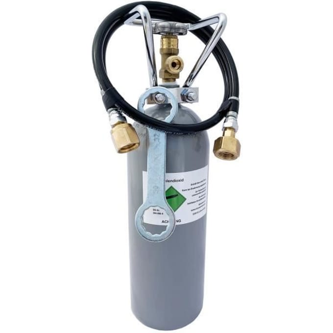 Complete set voor Bruiswater machine, 1-lijn - met CO2-fles, slangenset, koolzuursleutel