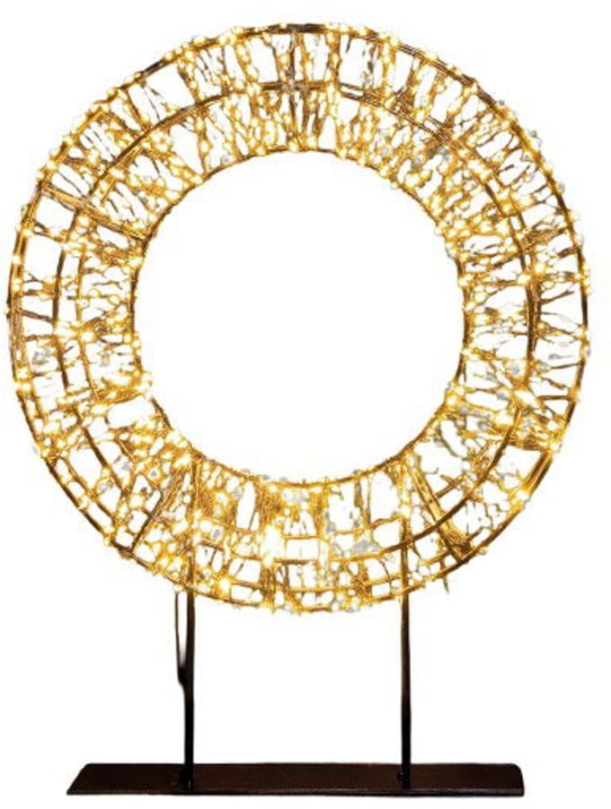 Krans op voet 800l 28x6 cm classic warm Anna's Collection