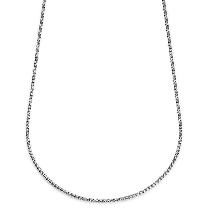 Essentials | 3 mm Zilverkleurige Ketting met Gebogen Venetiaanse Schakels