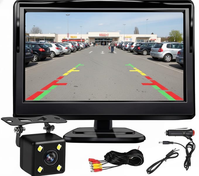 NBAP® Achteruitrijcamera - Dashcam - Parkeersensoren Parkeerhulp - Zwart