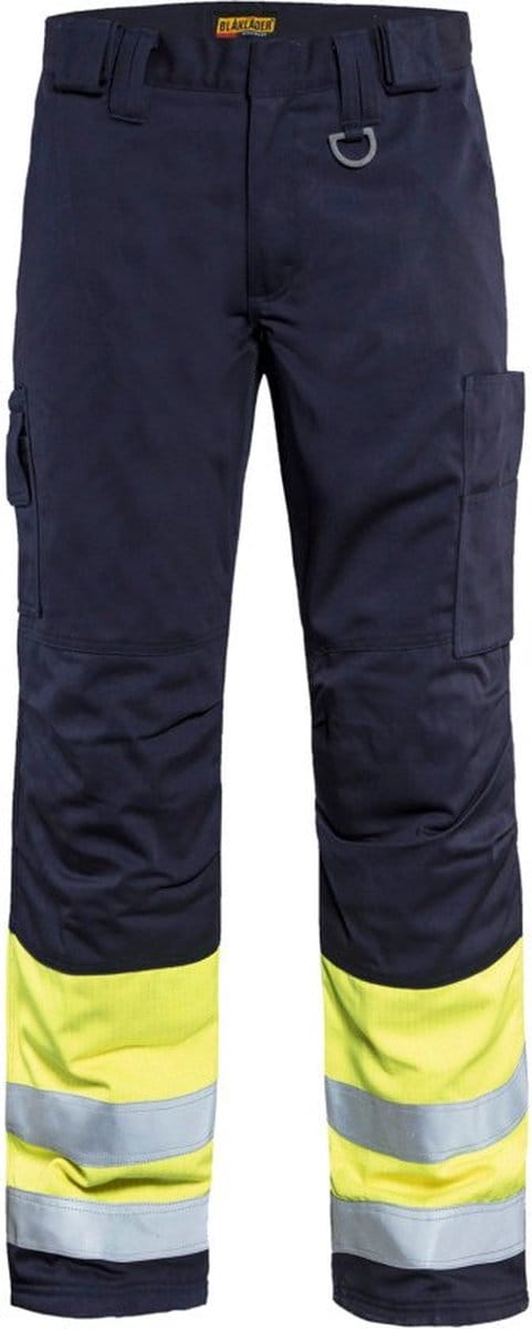 Blaklader Multinorm Winterwerkbroek 1869-1514 - Marine/High Vis Geel - C60