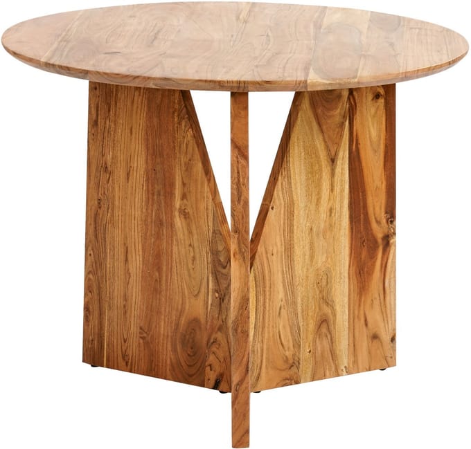 ARRAN - Eettafel - Lichthout - 100 x 100 cm - Acaciahout