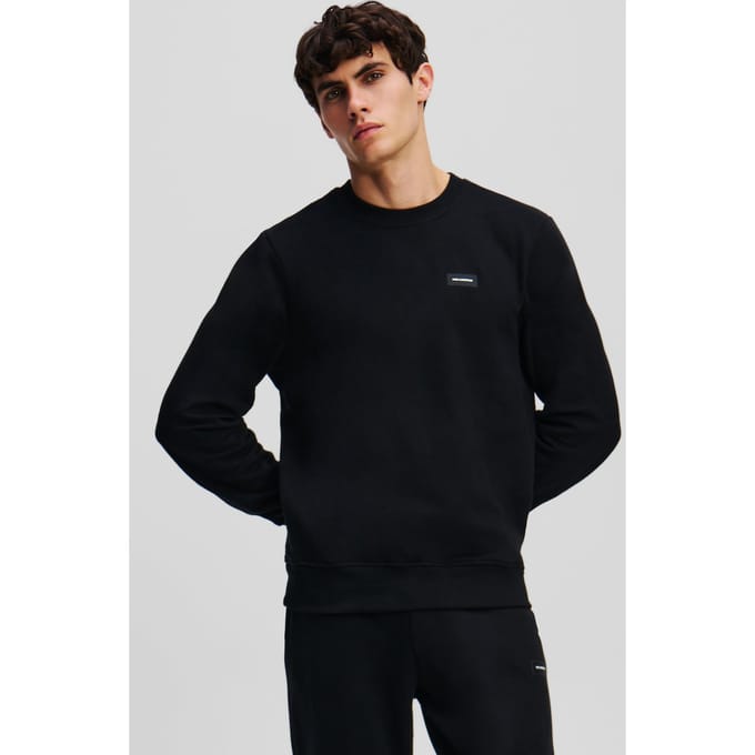 Karl Lagerfeld Black Essential Logo Sweatshirt Größe: S | Pullover Outlet | Herren | Schwarz