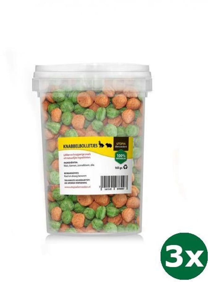 3x165 gr Utopia knabbelbolletjes
