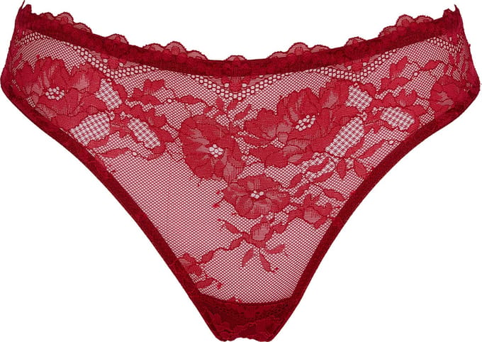After Eden Thulien String lace Dames Onderbroek - Dark Red - Maat XL