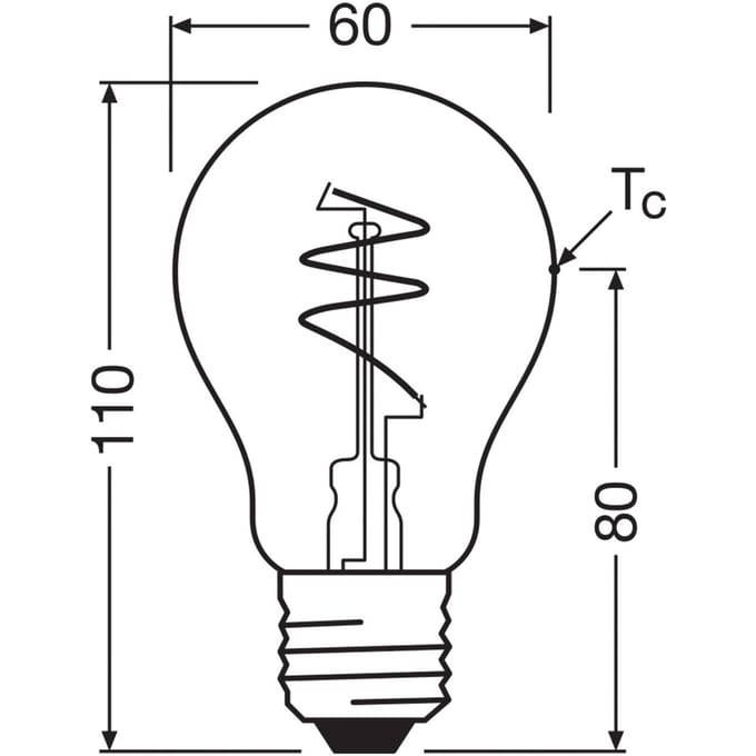 OSRAM HOMELIGHTING 4058075836525 LED-lamp Energielabel F (A - G) E27 Peer 4.9 W = 40 W Warmwit (Ø x l) 60 mm x 110 mm 1 stuk(s)