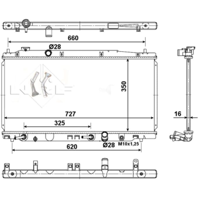 Radiator, motorkoeling NRF 54505